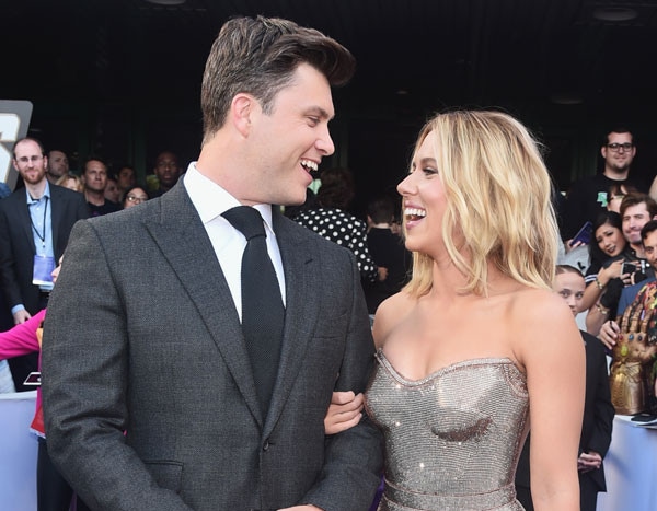 Scarlett Johansson is engaged to Colin Jost! 3  Scarlett Johansson is engaged to Colin Joss.